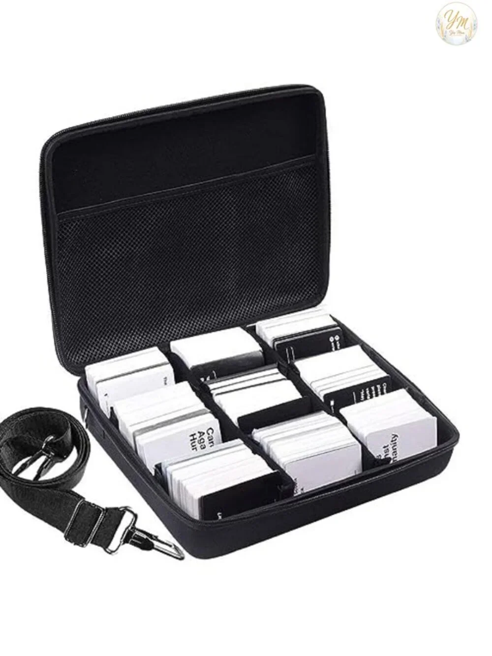 Card Game Case Storage Holder for 2500+ Cards, EVA Box with Shoulder Strap